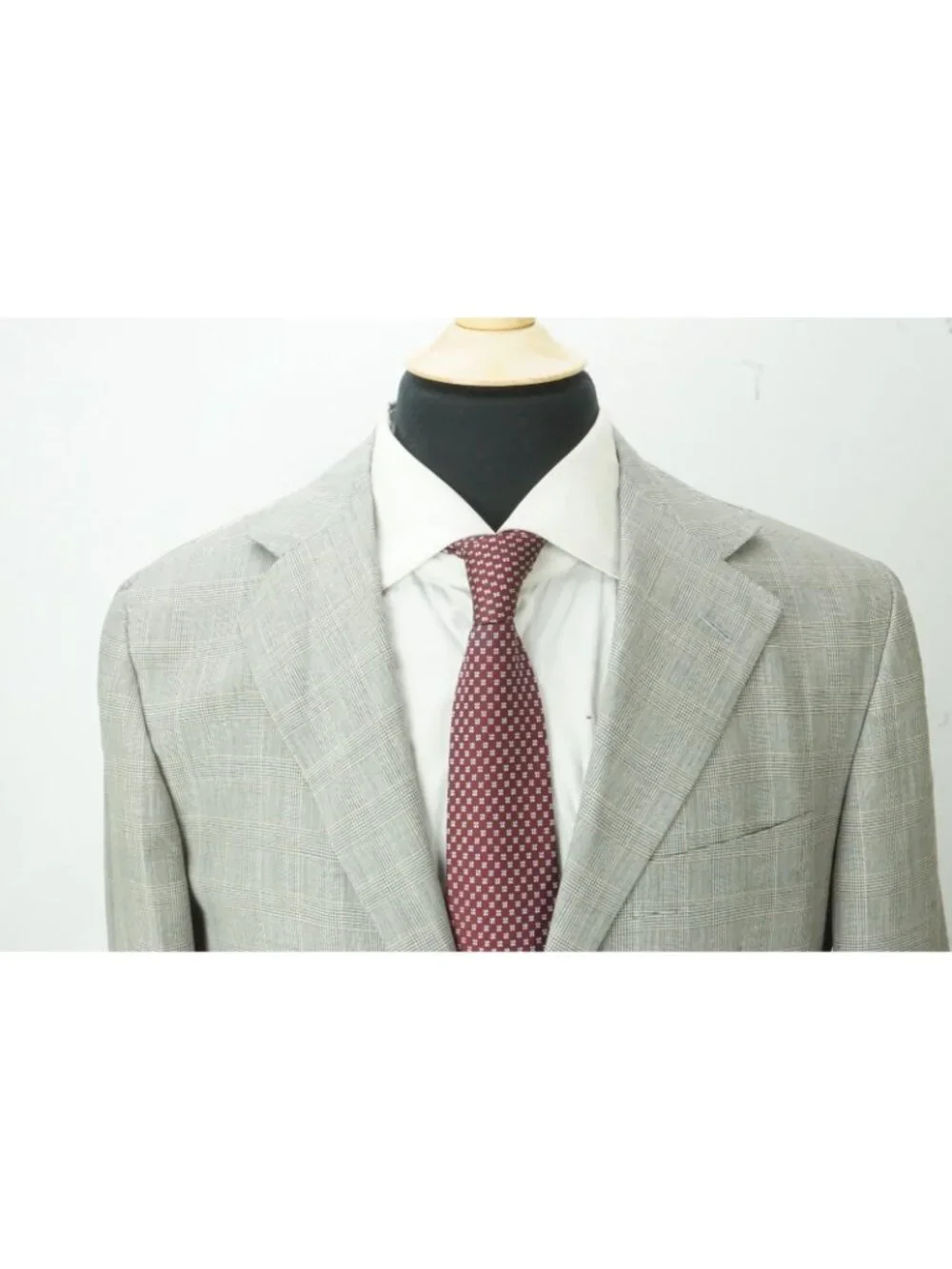 Sartoria Partenopea Gray Plaid Wool 2 Pc Suit Jacket Pants Sz 50 EU BRAND NEW
